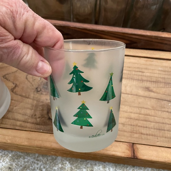 ALBERTO CULVER “CHRISTMAS PARTY ”OLD FASHION FROSTED BAR GLASSES” - Picture 3 of 7